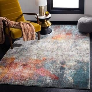 Safavieh Luxor Collection LUX312A Handmade Modern Abstract Area Rug 6'7 x 6'7 Sq