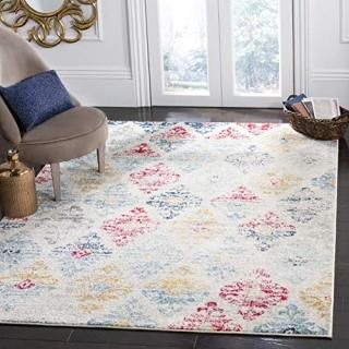 Safavieh Madison Collection MAD304M Boho Trellis Distressed Non-Shedding Stain R