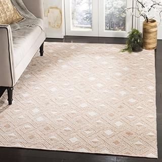 Safavieh Montauk Collection MTK614O Handmade Cotton Area Rug 3' x 5' Peach / Ivo