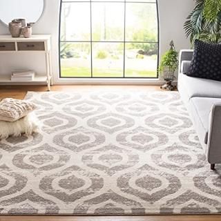 Safavieh Amsterdam Collection AMS107A Modern Ogee Distressed Non-Shedding Stain 