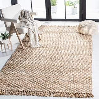 Safavieh Natural Fiber Collection NF868A Tassel Premium Jute Area Rug 3' x 5' Iv