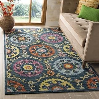 Safavieh Suzani Collection SZN328A Hand-Hooked Boho Premium Wool Area Rug 5' x 8