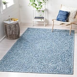Safavieh Trace Collection TRC601M Handmade Premium Wool Area Rug 3' x 5' Blue / 