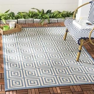 Safavieh Beach House Collection BHS129N Geometric Indoor/ Outdoor Non-Shedding E