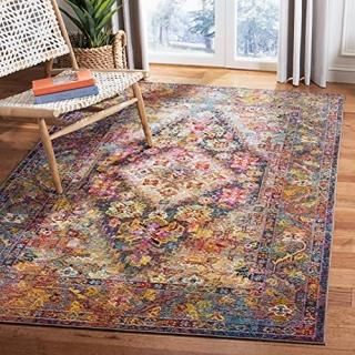 Safavieh Crystal Collection CRS507H Boho Chic Oriental Medallion Distressed Non-