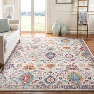 Safavieh Evoke Collection EVK255B Cream and Orange 4' x 6' Area Rug