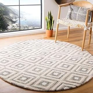 Safavieh Micro-Loop Collection MLP906F Handmade Premium Wool Area Rug 5' x 5' Ro
