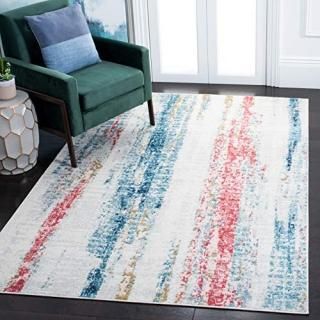 Safavieh Madison Collection MAD640A Modern Abstract Distressed Non-Shedding Stai