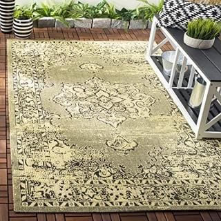 Safavieh Palazzo Collection PAL124 Boho Medallion Area Rug 5' x 8' Yellow / Blac