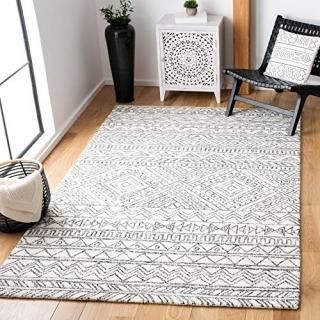 Safavieh Aspen Collection APN821A Handmade Moroccan Wool Area Rug 5' x 8' Ivory 