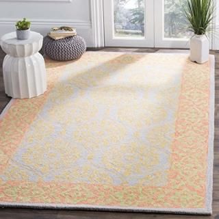 Safavieh Suzani Collection SZN105A Hand-Hooked Boho Premium Wool Area Rug 3' x 5