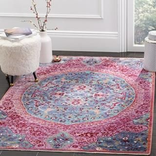 Safavieh Sutton Collection SUT401B Boho Medallion Area Rug 8' x 10' Turquoise / 