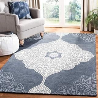 Safavieh Micro-Loop Collection MLP620F Handmade Medallion Premium Wool Area Rug 