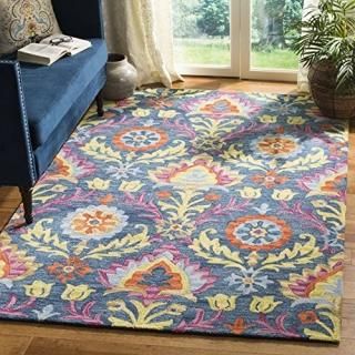 Safavieh Suzani Collection SZN312A Hand-Hooked Boho Premium Wool Area Rug 3' x 5