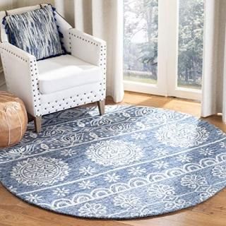 Safavieh Micro-Loop Collection MLP607M Handmade Premium Wool Area Rug 5' x 5' Ro