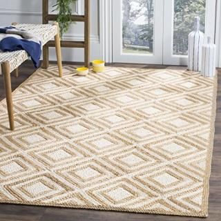 Safavieh Cape Cod Collection CAP304A Handmade Geometric Diamond Jute Area Rug 4'