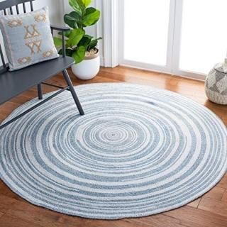 Safavieh Cape Cod Collection CAP235M Handmade Braided Area Rug 5' x 5' Round Blu