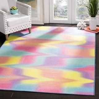 Safavieh Paint Brush Collection PTB117A Boho Watercolor Non-Shedding Living Room