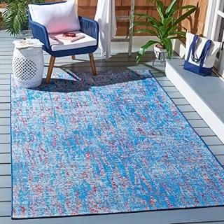 Safavieh Summer Collection SMR408M Boho Indoor/ Outdoor Non-Shedding Easy Cleani