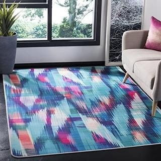 Safavieh Daytona Collection DAY118R Modern Area Rug 3' x 5' Turquoise / Fuchsia