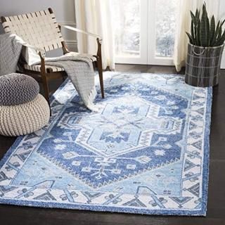 Safavieh Saffron Collection SFN549M Handmade Boho Chic Distressed Cotton Area Ru