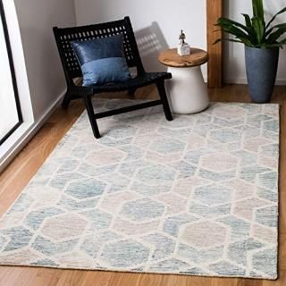 Safavieh Precious Collection PRE217K Handmade Boho Geometric Wool Area Rug 5' x 