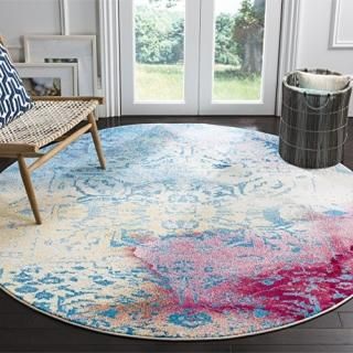 Safavieh Watercolor Collection WTC620G Boho Chic Overdyed Medallion Non-Shedding