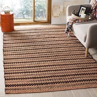 Safavieh Cape Cod Collection CAP104C Handmade Stripe Jute Area Rug 8' x 10' Oran