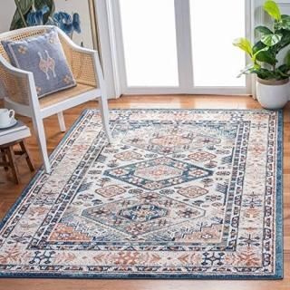 Safavieh Crystal Collection CRS326A Oriental Boho Distressed Non-Shedding Stain 