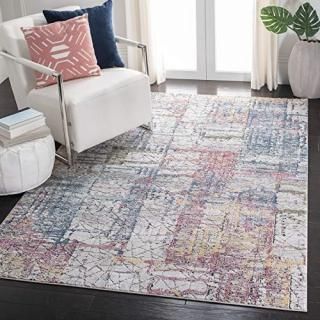 Safavieh Porcello Collection PRL970A Boho Abstract Distressed Non-Shedding Stain