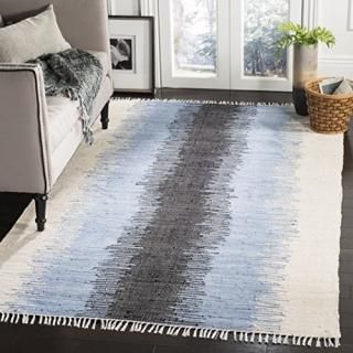 Safavieh Montauk Collection MTK710A Handmade Stripe Fringe Cotton Area Rug 3' x 