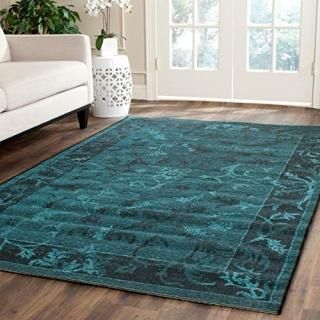 Safavieh Palazzo Collection PAL127 Scroll Area Rug 5' x 8' Black / Turquoise