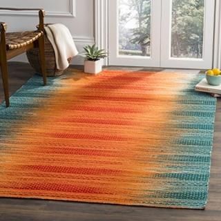 Safavieh Kilim Collection KLM821A Handmade Flatweave Wool Area Rug 4' x 6' Teal 