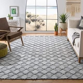 Safavieh Marbella Collection MRB601F Handmade Premium Wool Area Rug 6' x 9' Grey