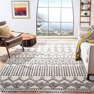 Safavieh Kasbah Collection KBH173A Moroccan Boho Tassel Non-Shedding Living Room