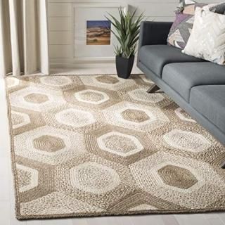 Safavieh Natural Fiber Collection NF881F Handmade Honeycomb Woven Jute Area Rug 