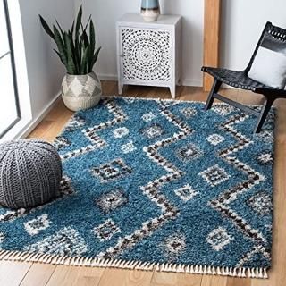 Safavieh Morocco Collection MRC987M Moroccan Boho Tribal Area Rug 4' x 6' Blue /