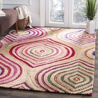 Safavieh Cape Cod Collection CAP601A Handmade Boho Braided Jute Area Rug 8' x 10