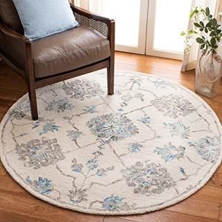Safavieh Micro-Loop Collection MLP534F Handmade Premium Wool Area Rug 5' x 5' Ro