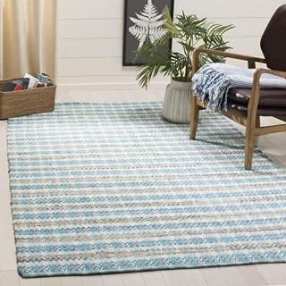 Safavieh Montauk Collection MTK950C Handmade Cotton Area Rug 3' x 5' Aqua / Mult