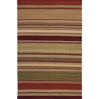 Safavieh Striped Kilim Collection STK313A Handmade Flatweave Wool Area Rug 4' x 