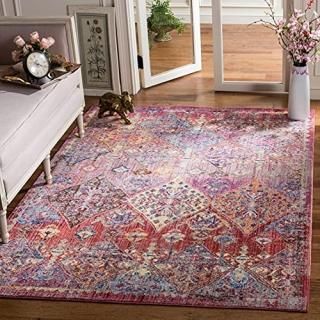 Safavieh Bristol Collection BTL352R Boho Chic Distressed Area Rug 4' x 6' Rose /
