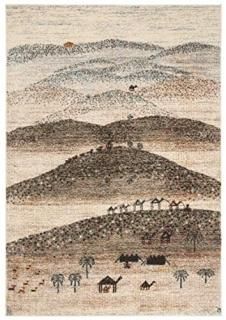Safavieh Gabbeh Collection GAB547A Rustic Desert Boho Area Rug 8' x 10' Cream / 