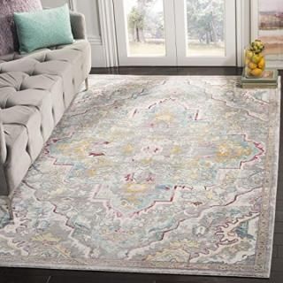 Safavieh Mystique Collection MYS921L Watercolor Distressed Area Rug 5' x 8' Grey