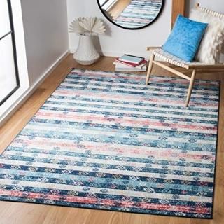 Safavieh Madison Collection MAD773M Boho Stripe Distressed Non-Shedding Stain Re