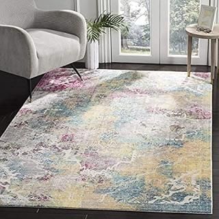 Safavieh Mystique Collection MYS921M Watercolor Distressed Area Rug 3' x 5' Mult