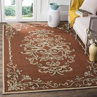 Safavieh Easy Care Collection EZC735B Hand-Hooked Area Rug 8' x 10' Rust / Multi
