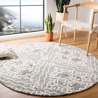 Safavieh Micro-Loop Collection MLP905F Handmade Premium Wool Area Rug 5' x 5' Ro