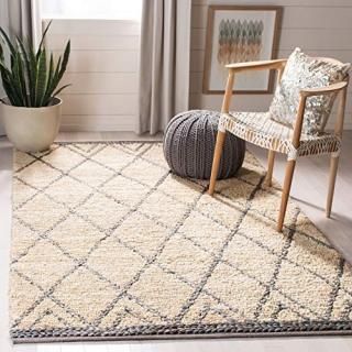 Safavieh Natural Fiber Collection NF956F Handmade Boho Moroccan Trellis Jute Are