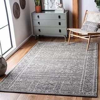 Safavieh Abstract Collection ABT967F Handmade Premium Wool Area Rug 4' x 6' Grey
